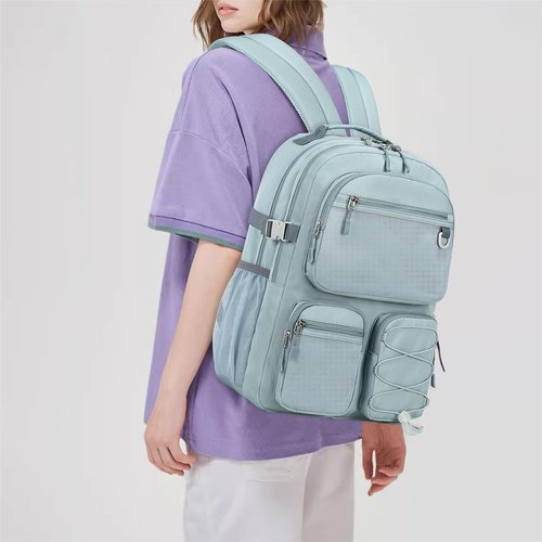 Lohol Water Resistant Backpack - Multiple Pockets for School & Travel | 15.6-Inch Laptop Daypack (Blue)