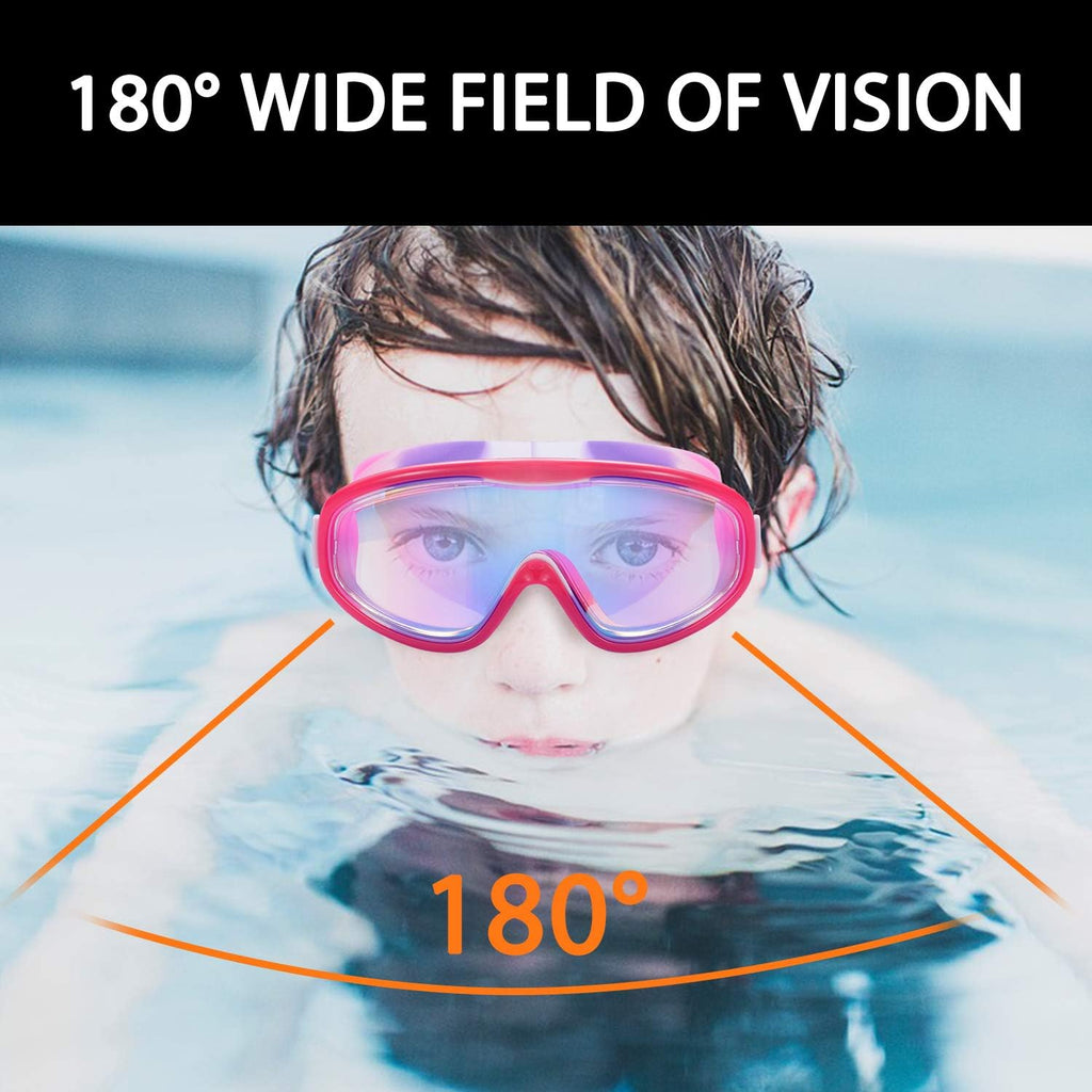 Skiennix Kids Swim Goggles - Comfortable Swimming Glasses for Ages 3 to 15 | 2 Pack
