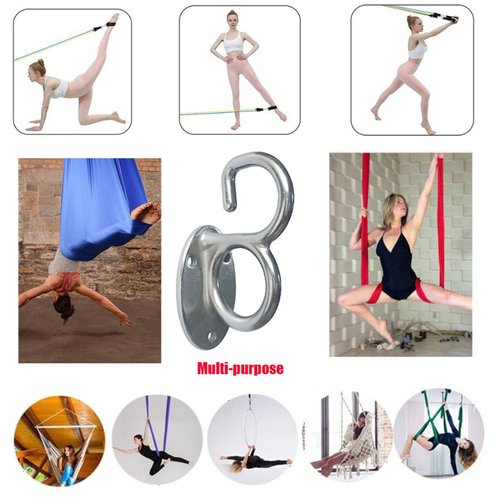 QIAOTLB 2PCS Heavy Duty Resistance Band Wall Anchor for Home Gym Strength Training Resistance Bands Suspension Straps Stretching Band