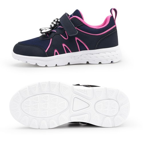 Stelle Girls Sneakers Kids Tennis Shoes with Non-Slip Sole Lightweight Breathable Athletic Sports Running Shoes for Toddler/Little Kid/Big Kid(Navy,13ML)