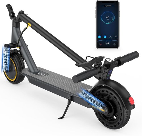 NAVIC Electric Scooter for Adults - Top Speed 22 MPH | 28-Mile Range | Dual Suspension & APP Control