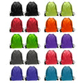 GoodtoU Drawstring Backpacks, Drawstring Bags Bulk Nylon Backpack Gym Bag for Sport, Traveling, Team (16 Colors, 16Pcs)