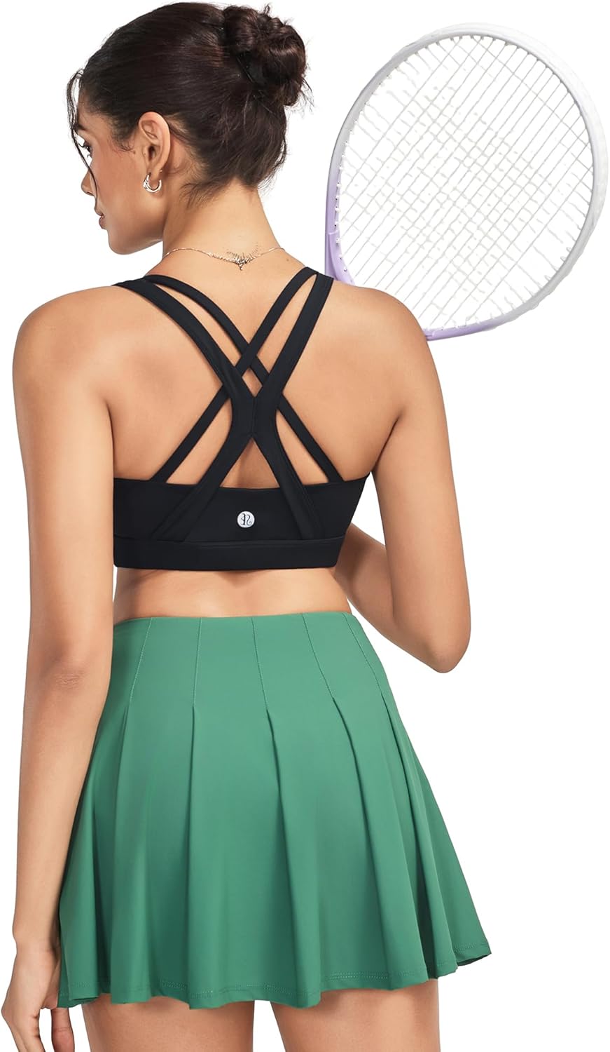 RUNNING GIRL Sports Bra - High Support Seamless Strappy Design with Removable Pads | Comfortable Fit