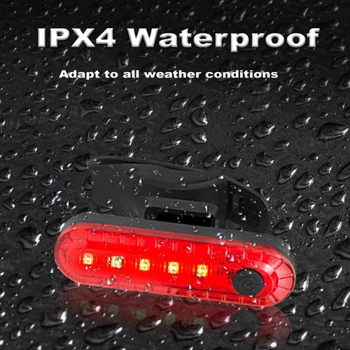Bike Tail Light 2 Pack - Bright USB Rechargeable Rear Bike Light - Easy Bicycle Tail Light Installation - Waterproof IP44,4 Modes LED Bike taillights for for Adults Kids Men Women Road Mountain