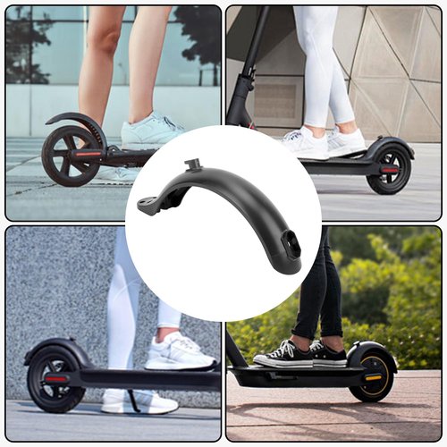Electric Scooters Rear Mudguard, 4 Hole Scooter Rear Black Fenders Bracket Scooter Replacement Part Accessory