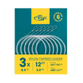 SF 6PCS Pre Tied Loop Fly Tapered Leader Nylon Fly Fishing Trout Leader Line 12FT-3X