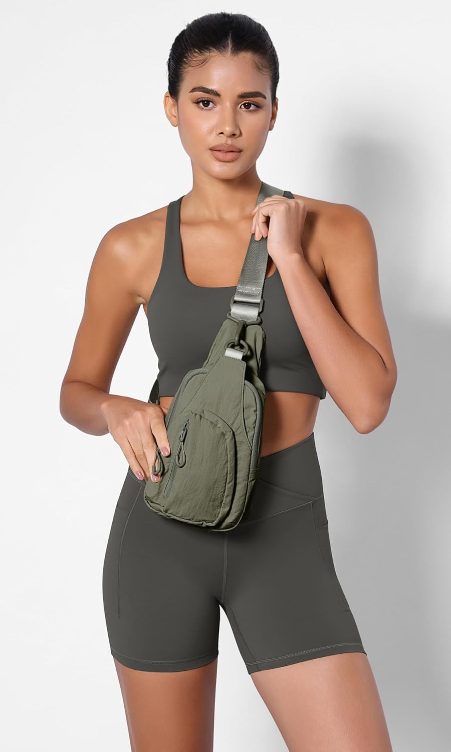ODODOS Sling Bag - Lightweight Crossbody Chest Bag with Adjustable Straps for Casual Travel & Hiking