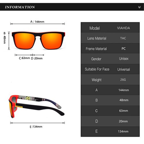 VIAHDA Polarized Sports Sunglasses for Man Cycling Running Fishing Golf Sun Glasses Women HD731
