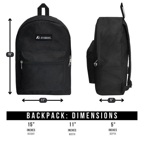 Everest Basic Backpack, Hot Pink, One Size