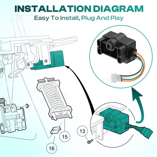 DRIVE UP Golf Cart GCOR Accelerator Input Sensor for Club Car Precedent 2004-2009 Gas Models OEM 103327701 102528601