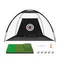 Golf Net - 39"x31" Golf Practice Net with Multi-Target Zone, All-in-1 Hitting Mat & Balls, Indoor Outdoor Net for Backyard