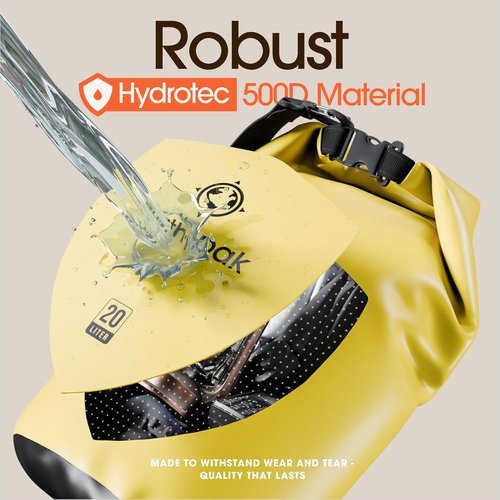 Earth Pak Waterproof Dry Bag - Roll Top Design Keeps Gear Dry | Includes Waterproof Phone Case