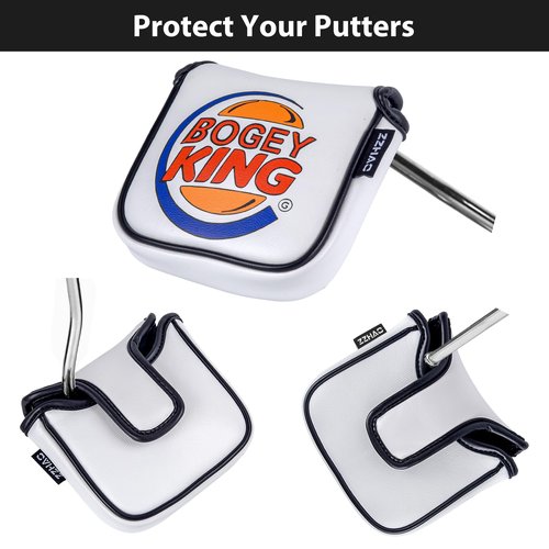 ZZHAO Golf Putter Cover - Funny Magnetic Mallet Putter Cover - Fits Most Mallet Putters - Golf Gifts for Dad - 5.5 x 4.7 x 1.2 Inches