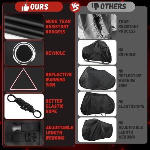 Heavy Duty Waterproof Bike Cover for 2 Bikes - 420D Outdoor Transport Protection