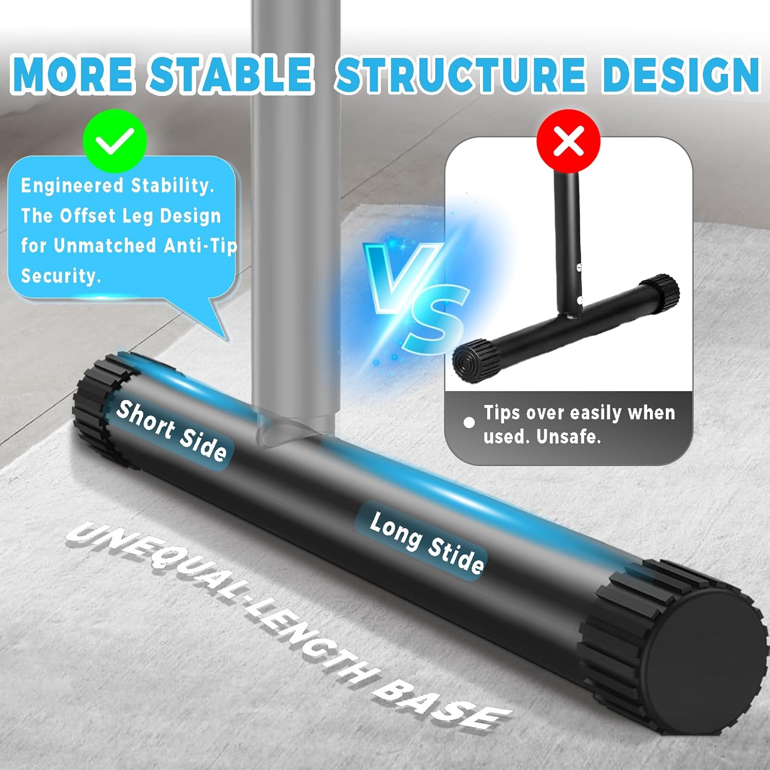 Walking Pad Handle Bar - Adjustable Height Treadmill Attachment with Phone Holder | 27.6" Wide