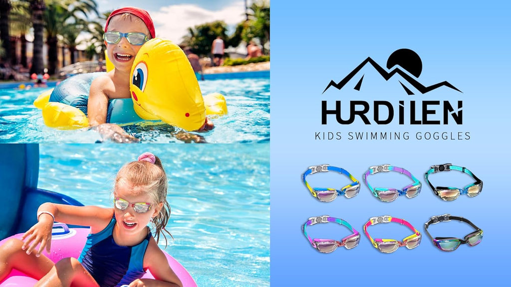 Skiennix Kids Swim Goggles - Comfortable Fit with Nose Clip & Earplugs | Ages 3-15