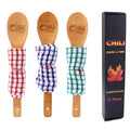 Gosknor 3pcs Chili Cook Off Prizes, 1st 2nd 3rd Place Wooden Spoon Award Cooking Trophy Set Cooking Competition Trophy Chili Cookoff Decorations Cooking Gifts for Men Women Festivals Supplies