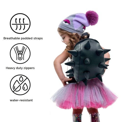 Madpax Got Your Black Spike Mini Travel Backpack | Edgy Faux Leather Bag with Spikes, Compact Design, Durable & Water-Resistant | Ideal for Everyday Use, or Work