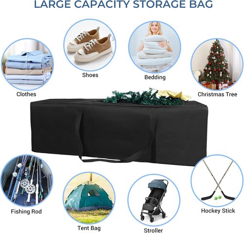 COOLBEBE 60" Sports Duffle Bag - Extra Large 332L Travel Luggage, Water Resistant & Sturdy Design (Black)