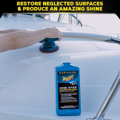 Meguiar’s Marine/RV One Step Compound - Restore Color & Shine | 32 Oz for Fiberglass Gel Coat