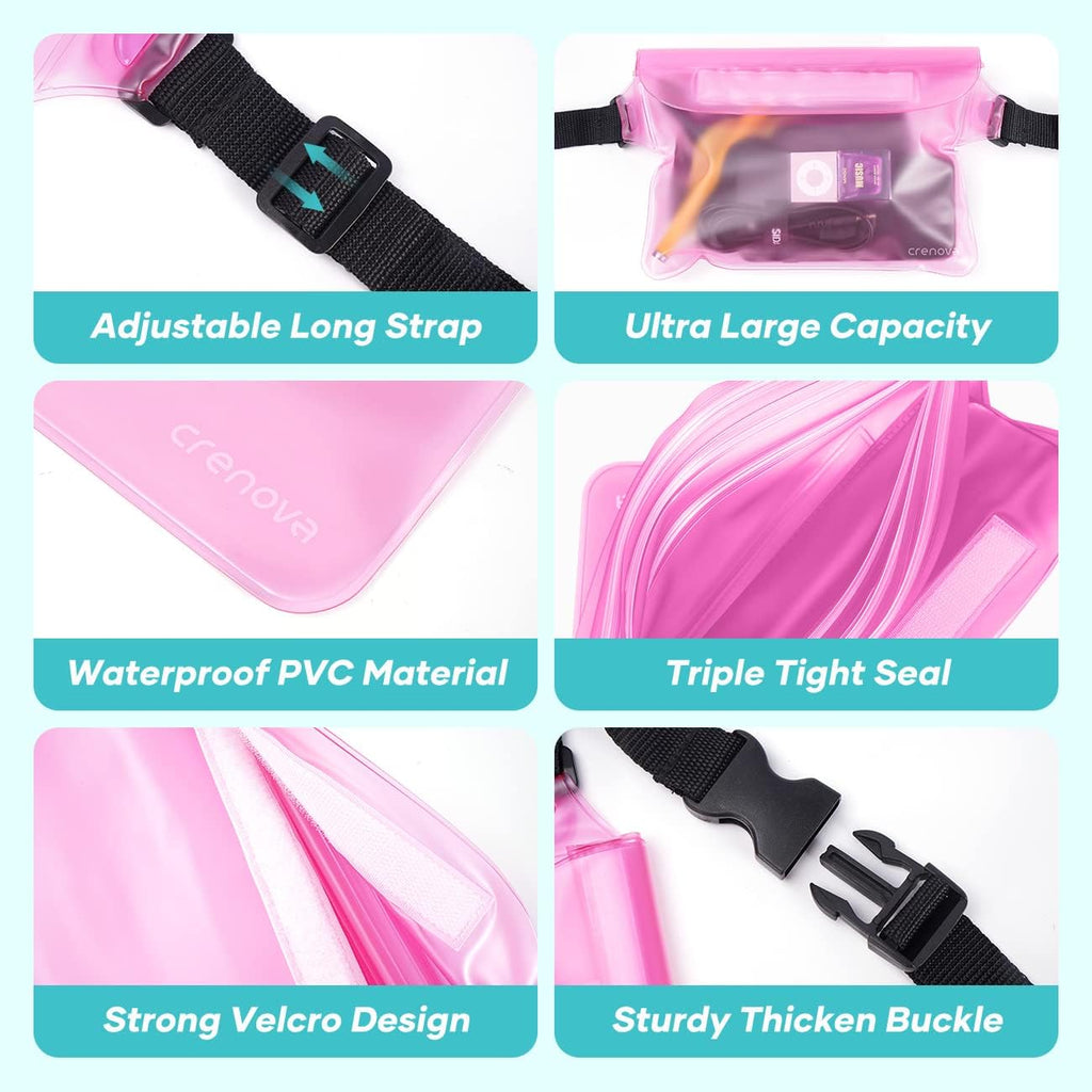Skiennix Waterproof Fanny Pack - Sandproof Dry Bag for Beach & Travel | Ideal for Phones & Passports