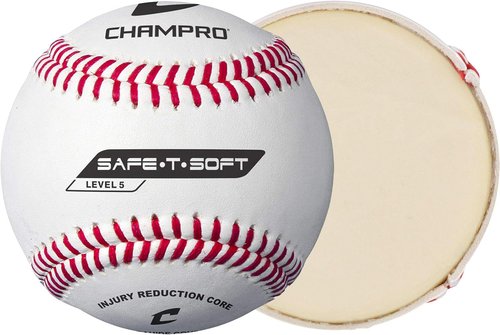 Champro Safe-T-Soft Level 5 Baseballs - White 9-Inch Pack of 12 for Safe Play and Practice