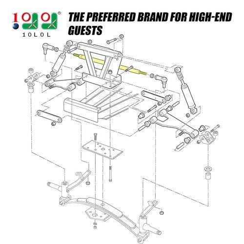 10L0L Club Car Front Tie Rod for Golf Cart Club Car DS (Since 2009) Replacement Part 103354701 1033547-01