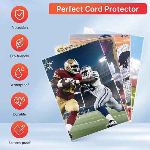 Empsun 600 Count Clear Penny Sleeves - Soft Protectors for Standard Trading Cards, Sports Cards & TCGs