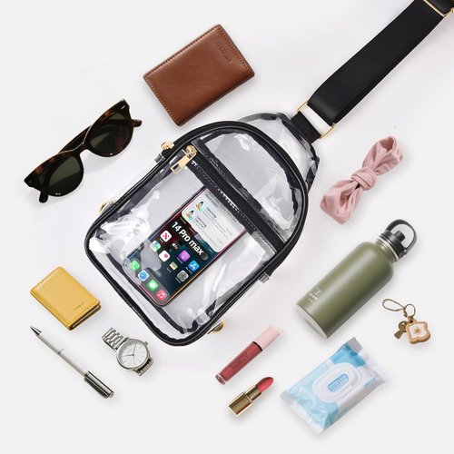 Clear Bag Stadium Approved - Clear Crossbody Purse for Concerts & Sports Events | Unisex Design