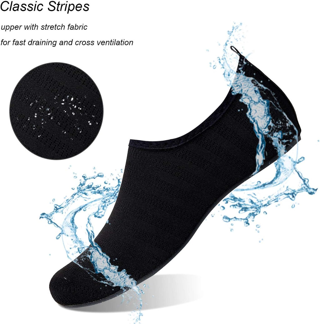 WateLves Water Shoes - Quick-Dry Aqua Socks for Beach, Swim & Surf | Unisex Translucent Soles