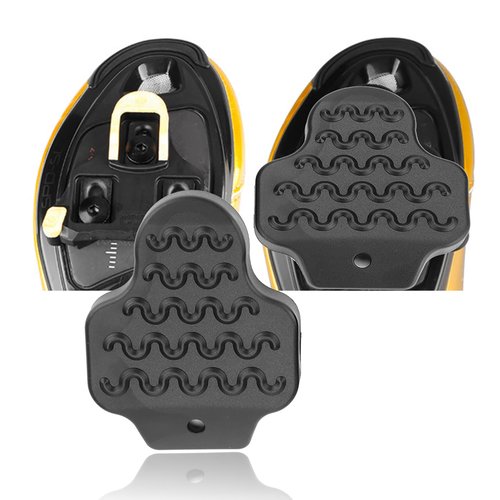 Dioche Cleat Cover, Black Rubber Pedal Cleat Protective Cover Riding Shoes Part 1 Pair(H-KEO)