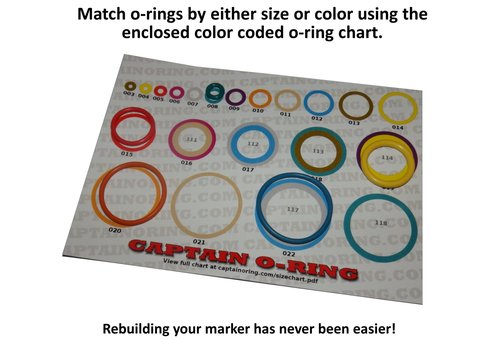Dye DM8 / DM9 / DM10 / DM11 - Color Coded 3X Oring Rebuild Kit