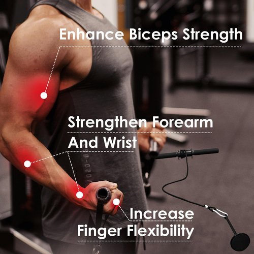 Socpuro Wrist and Forearm Blaster Exerciser, Forearm Strengther Wrist Roller Trainer for Wrist/Arm Training Workout (Nylon Rope)