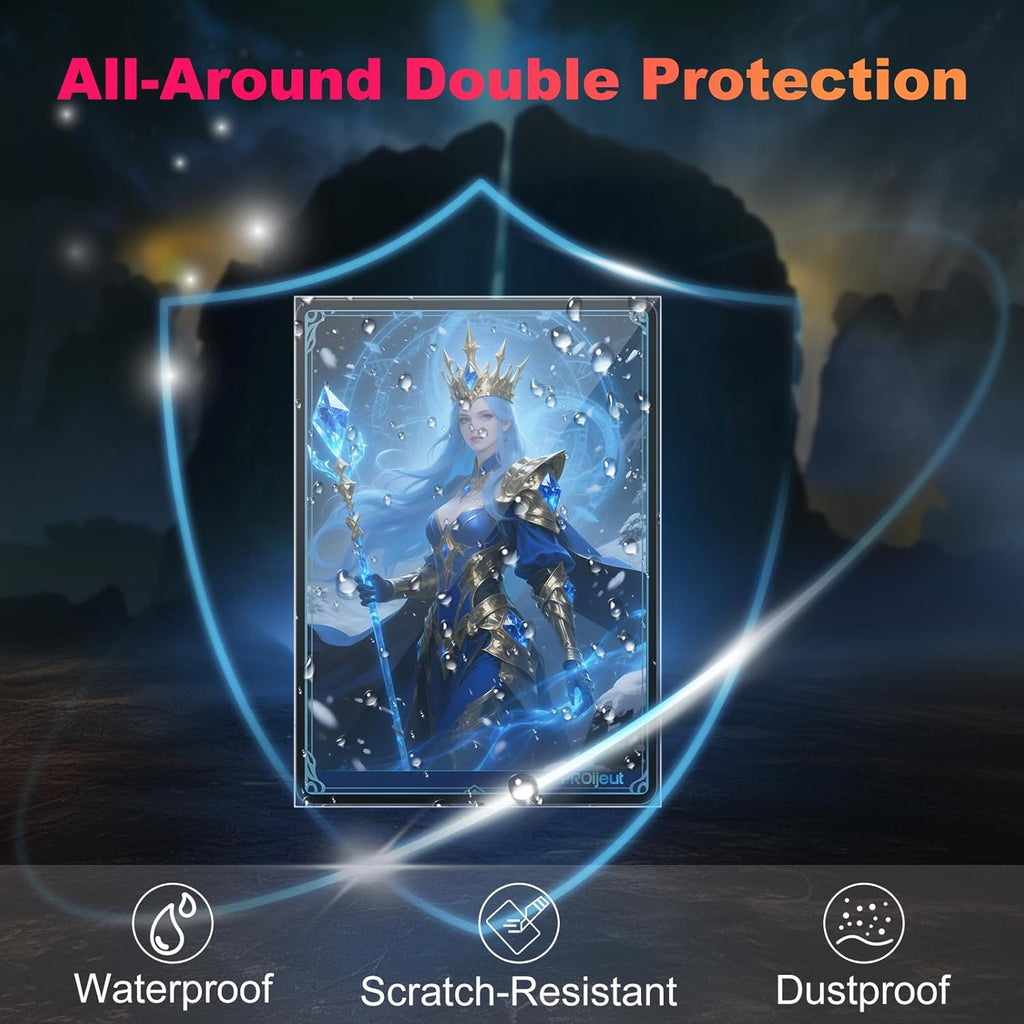 Skiennix 1200 Pack Card Sleeves - Perfect Fit Inner Sleeves for Double-Sleeving | Compatible with MTG, PKM, TCG Cards (60 Microns)