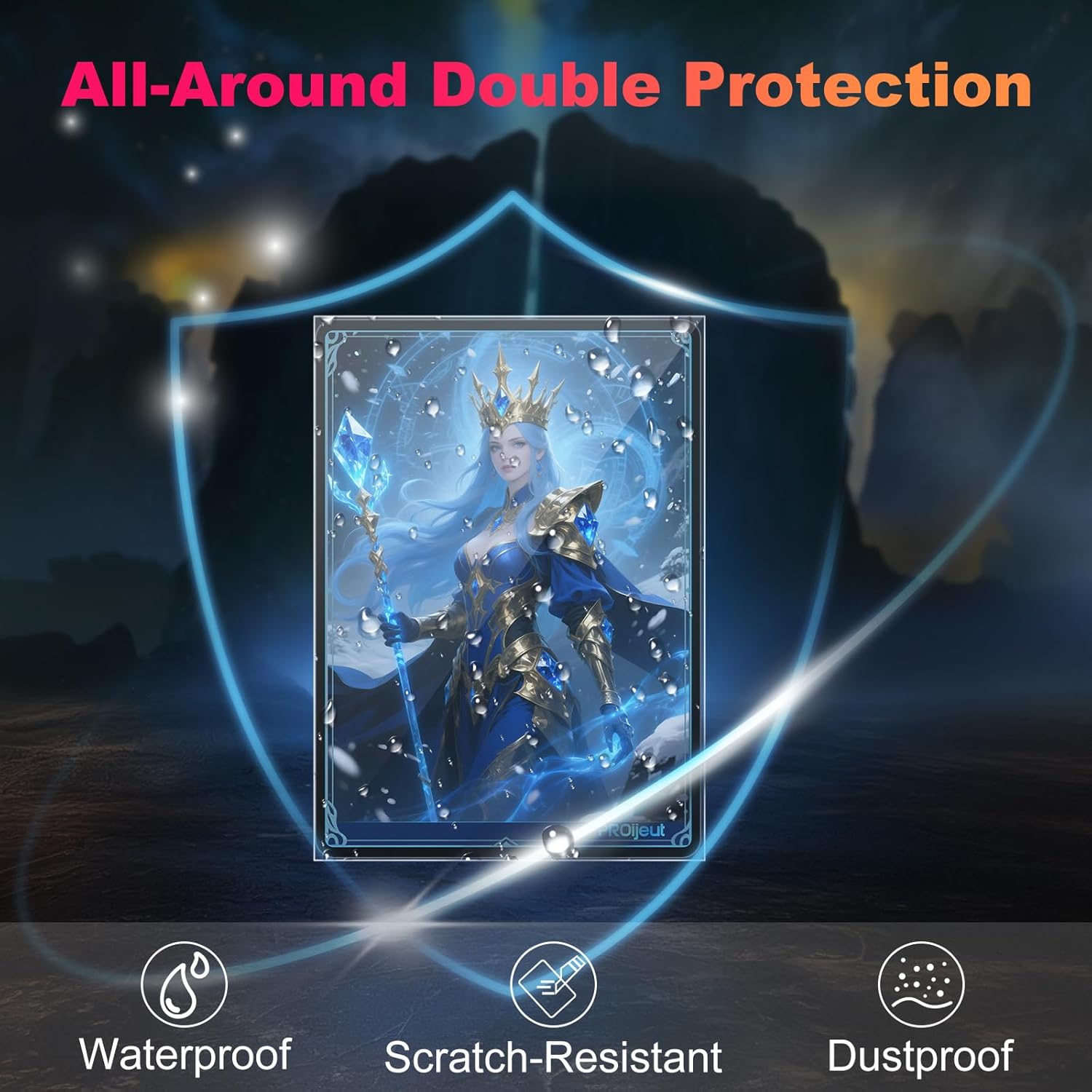 Skiennix 1200 Pack Card Sleeves - Perfect Fit Inner Sleeves for Double-Sleeving | Compatible with MTG, PKM, TCG Cards (60 Microns)