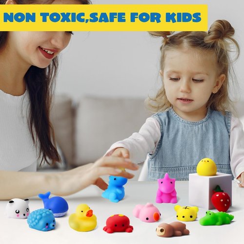 JOYIN Mochi Squishy Toys Set - 25 Pack Mini Kawaii Stress Relief Toys for Kids | Perfect Party Favors & Goodie Bag Fillers