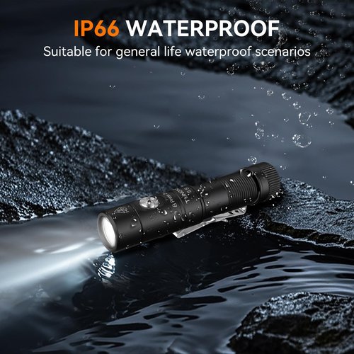 TUNENGE S5 1400 Lumens Mini Flashlight Rechargeable- Super Bright LED Pocket Light with Magnet & Clip, Red/Orange Diffuser,Small AA EDC Flashlight for Outdoor, Camping, Hiking, Emergency