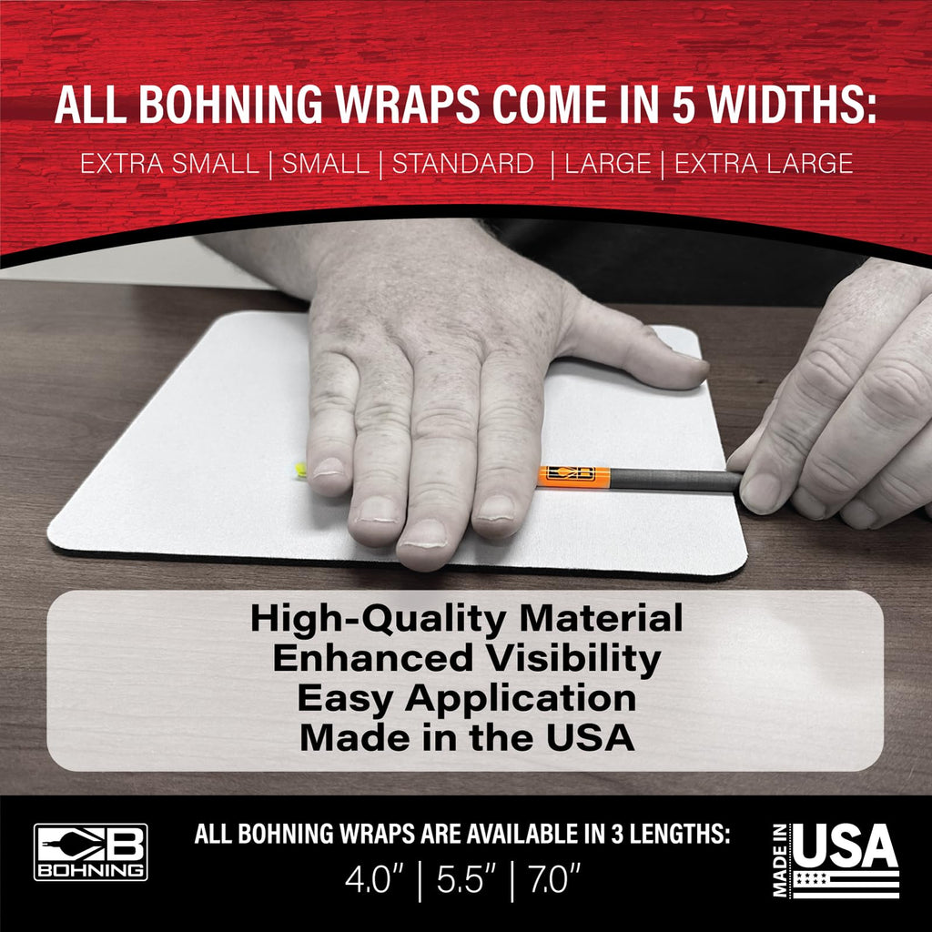 Bohning 7" Solid Wrap 7" Neon Orange Standard Arrow Wrap, 12pk