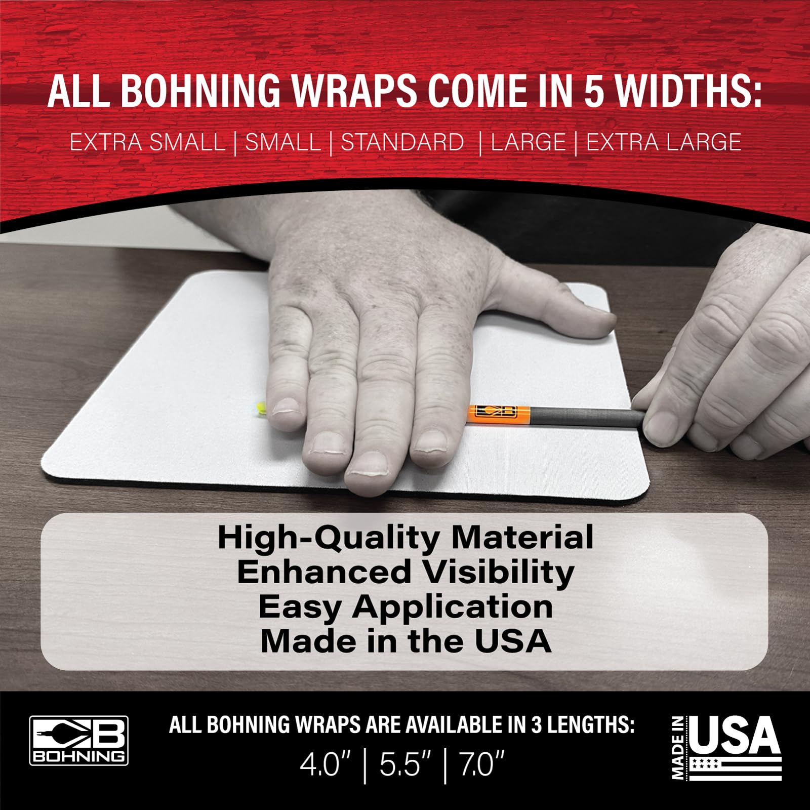 Bohning 7" Solid Wrap 7" Neon Orange Standard Arrow Wrap, 12pk
