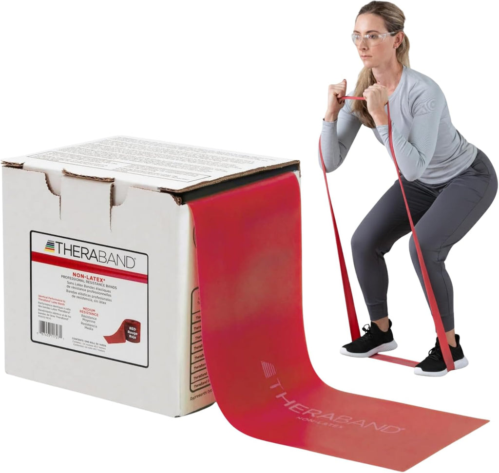 TheraBand Resistance Band - Non-Latex Professional Elastic Bands for Upper & Lower Body Exercise | Rehab & Pilates