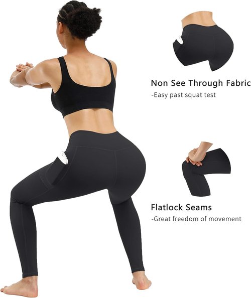 Fengbay High Waist Yoga Pants - Tummy Control Leggings with Pockets for Women | 2 Pack