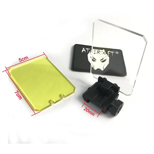 ATAIRSOFT Airsoft Dot Sight Reflex Scope Square Shape Screen Protector 20mm QD Mount BK