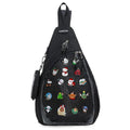 ZAROXOXS Mens Womens Oxford Ita Bag Pin Display Chest Pack Single Shoulder Bag Sport Backpack Packs Hiking Daypack