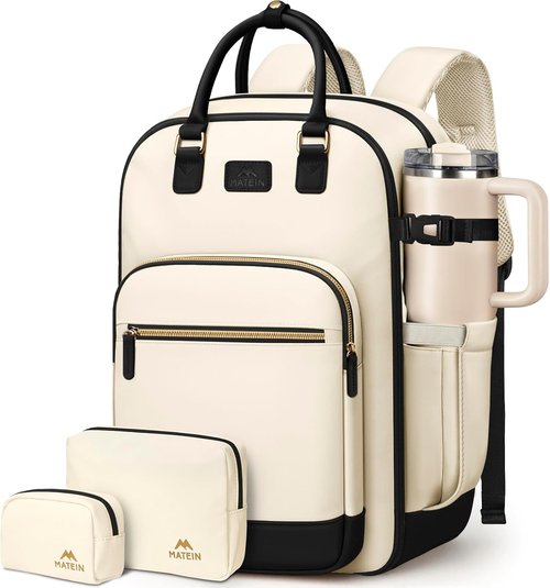 MATEIN Underseat Backpack - TSA Approved Personal Item Bag for Women | Removable Shoe Compartment & 15.6" Laptop Sleeve
