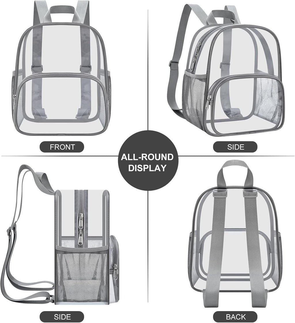 USPECLARE Clear Backpack - Stadium-Approved Small Backpack 11.5"x9.5"x6" for Concerts & Travel
