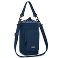 HanTrip Insulated Water Bottle Carrier Bag with Strap Phone Pocket for 25/32/40/64 oz Tumbler Cup, Water Bottle Holder Crossbody Shoulder Sling Bag for Walking Hiking Gym Travel (Navy Blue)