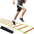 NKJIH 20ft Adjustable Agility Speed Ladder Training Ladder with Carry Bag - Soccer, Speed, Football Fitness Feet Training - Agility Training Equipment for Footwork Drills(Orange)