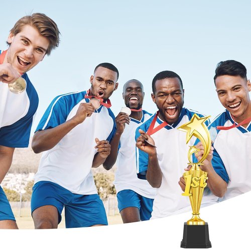 Foilswirl First Place Trophy - Funny Gold Winner Cup for Sports Tournaments | Football & Soccer