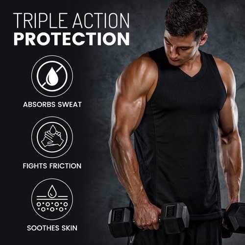Men's Anti-Chafing Powder for Delicate Skin, Gym-Ready Sweat Absorb, Itch relief & Friction Defense for Groin, Underarms, Talc-Free dusting powder for men with Zinc Oxide, Daily Sports & Work, 3.53oz