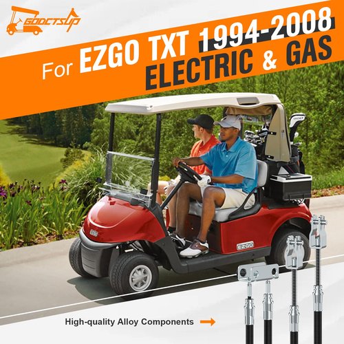 GODCTSUP EZGO Brake Cable Set, Golf Cart Driver&Passenger Side Brake Cables for EZGO TXT&Medalist 1994-UP Gas or Electric, OEM# 70716-G03, 70273-G03, 70969-G03